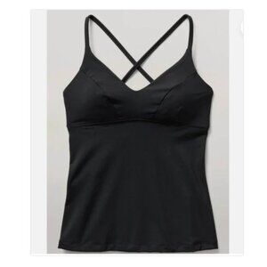 Athleta Triangle Tankini Swim Top Black NWT Size S A-C Cups Strappy